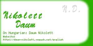 nikolett daum business card